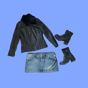 Wilson’s Leather Genuine Leather Jacket with Fur Trim